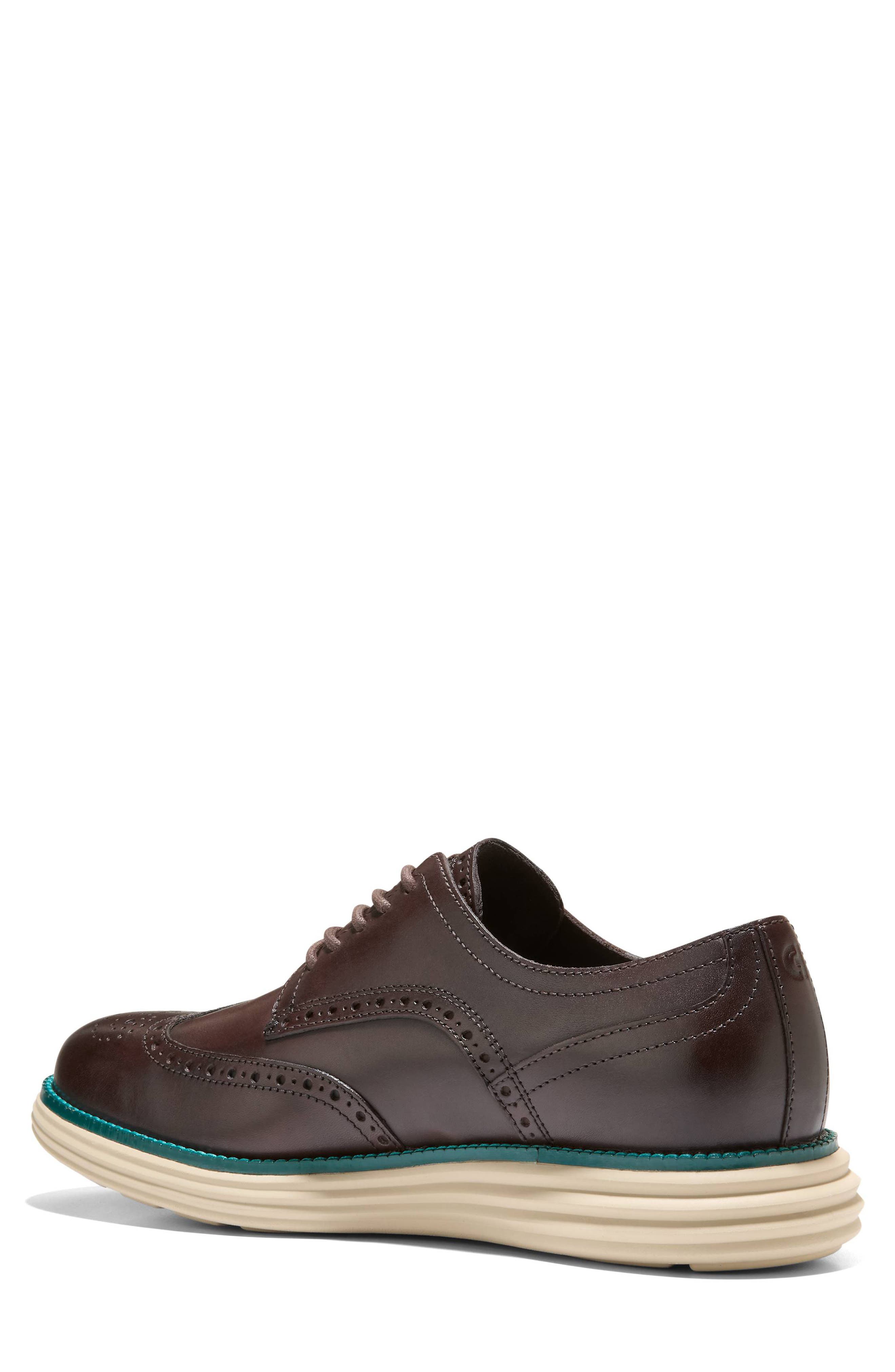 Wingtip Leather Derby Sneaker, Alternate, color, MADRA/ MEDITERRANEA