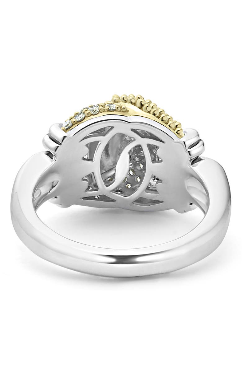 LAGOS Small Caviar Diamond Knot Ring, Alternate, color,