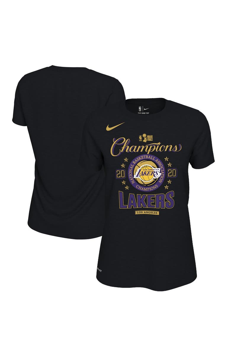 Nike Women's Nike Black Los Angeles Lakers 2020 NBA Finals Champions Locker Room T-Shirt, Main, color, 