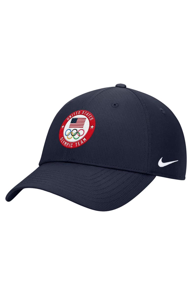Nike Men's Nike Navy Team USA On-Field Club Ripstop Dri-FIT Adjustable Hat, Main, color, Navy