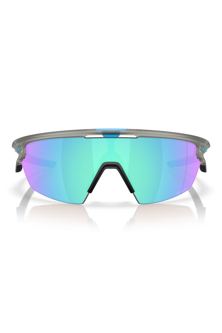 Prizm™ Road Sport 36mm Rectangular Sunglasses, Main, color, MATTE GREY/ SAPPHIRE
