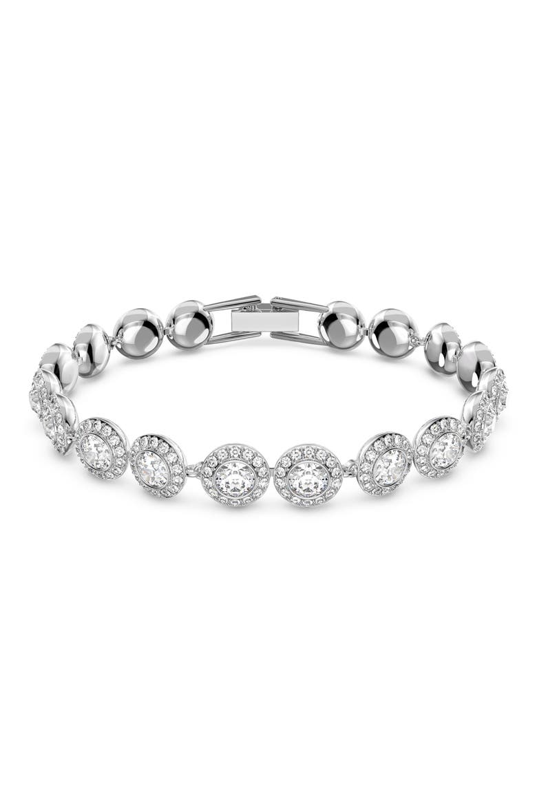 Una All Around Crystal Necklace, Bracelet & Stud Earrings Set, Alternate, color, WHITE/ SILVER