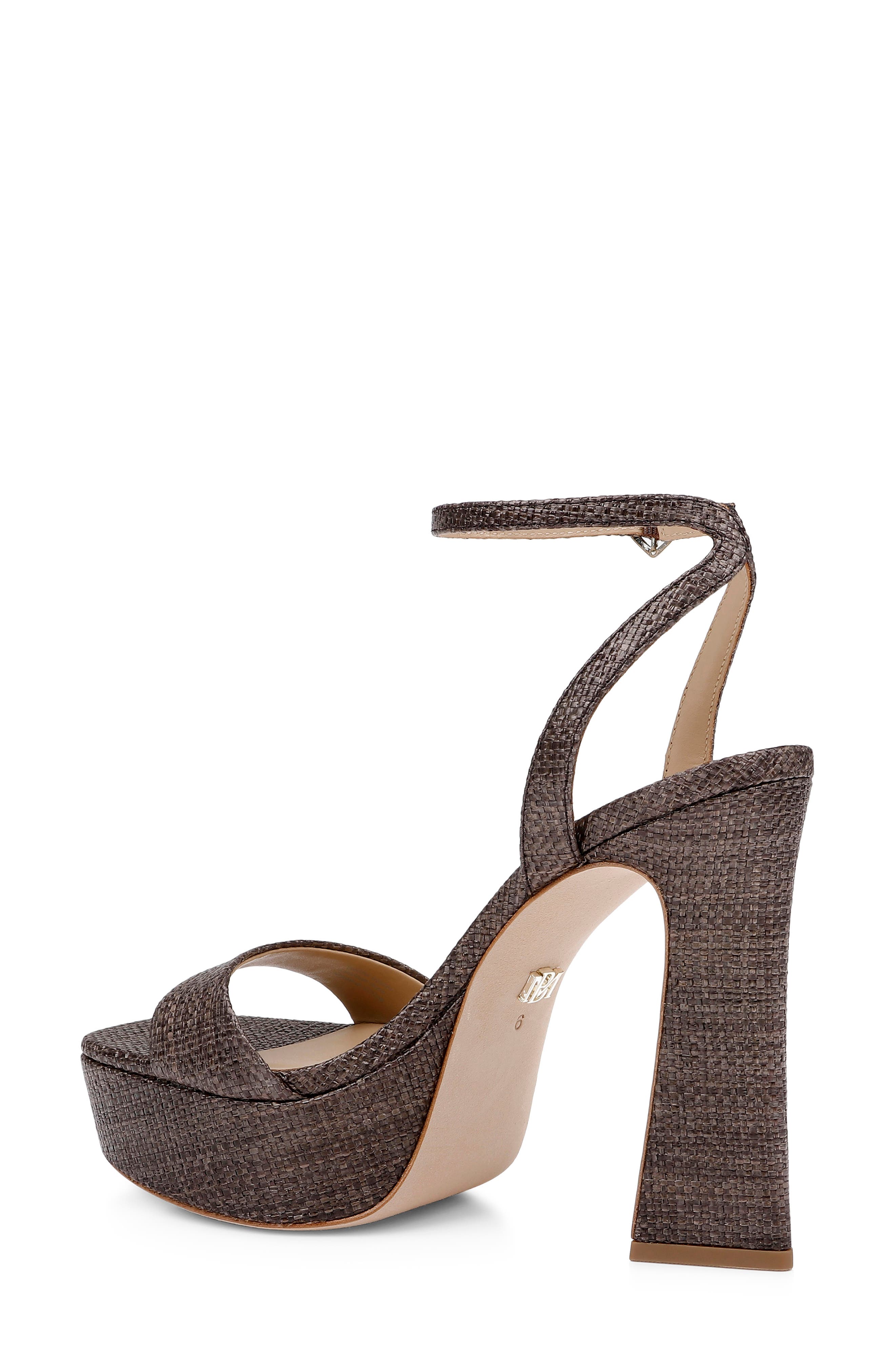 Caia Ankle Strap Platform Sandal, Alternate, color, BROWN