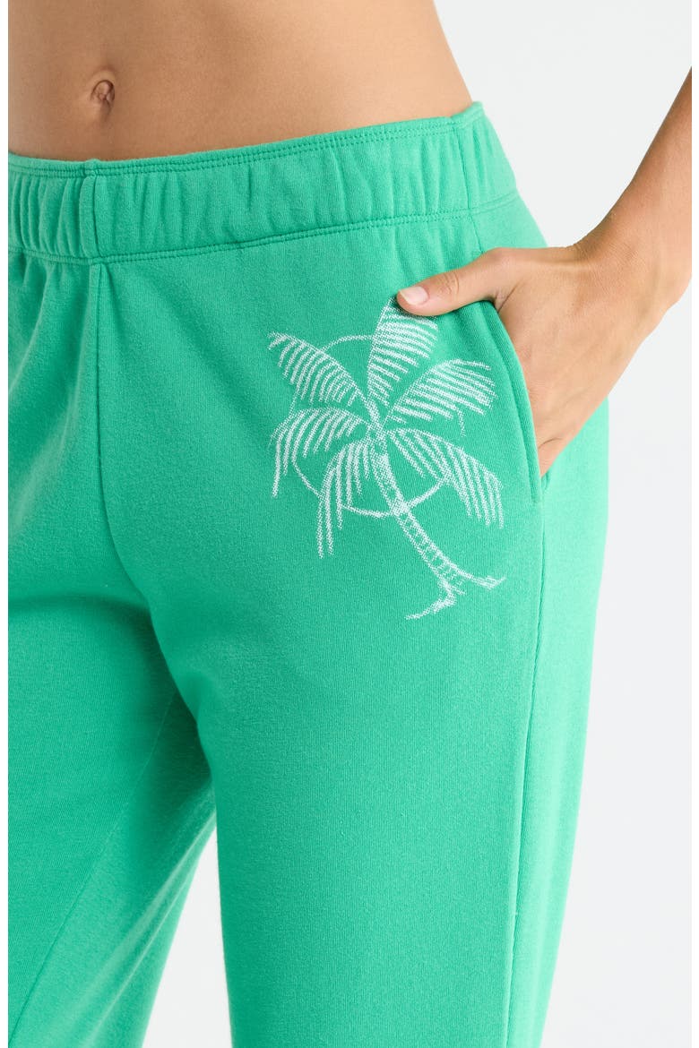 Sleeveless Sweatshirt & Joggers Fleece Pajamas, Alternate, color, GREEN PALM