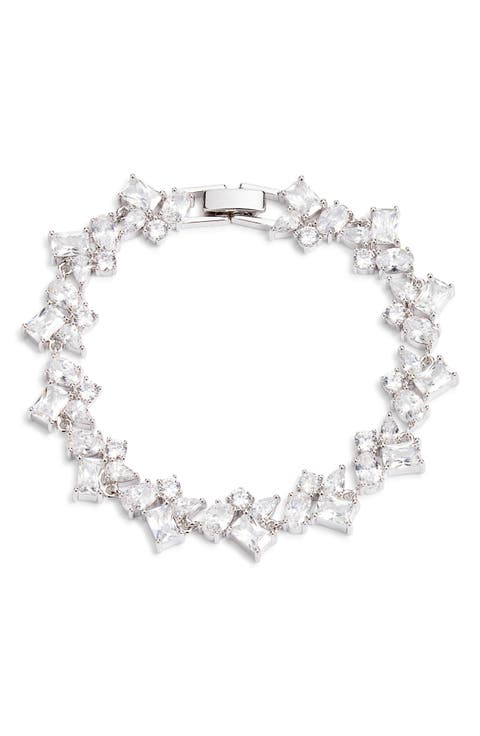 Fancy Cubic Zirconia Statement Bracelet