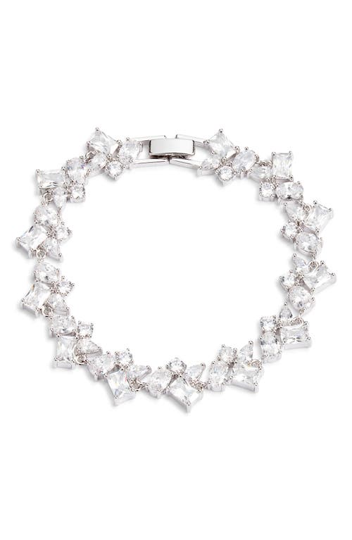 NORDSTROM NORDSTROM FANCY CUBIC ZIRCONIA STATEMENT BRACELET 