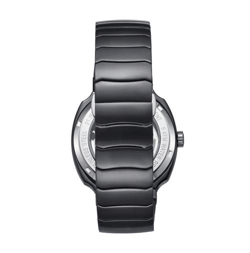 Heritor Automatic Magnus Stainless Steel-band Watch In Black