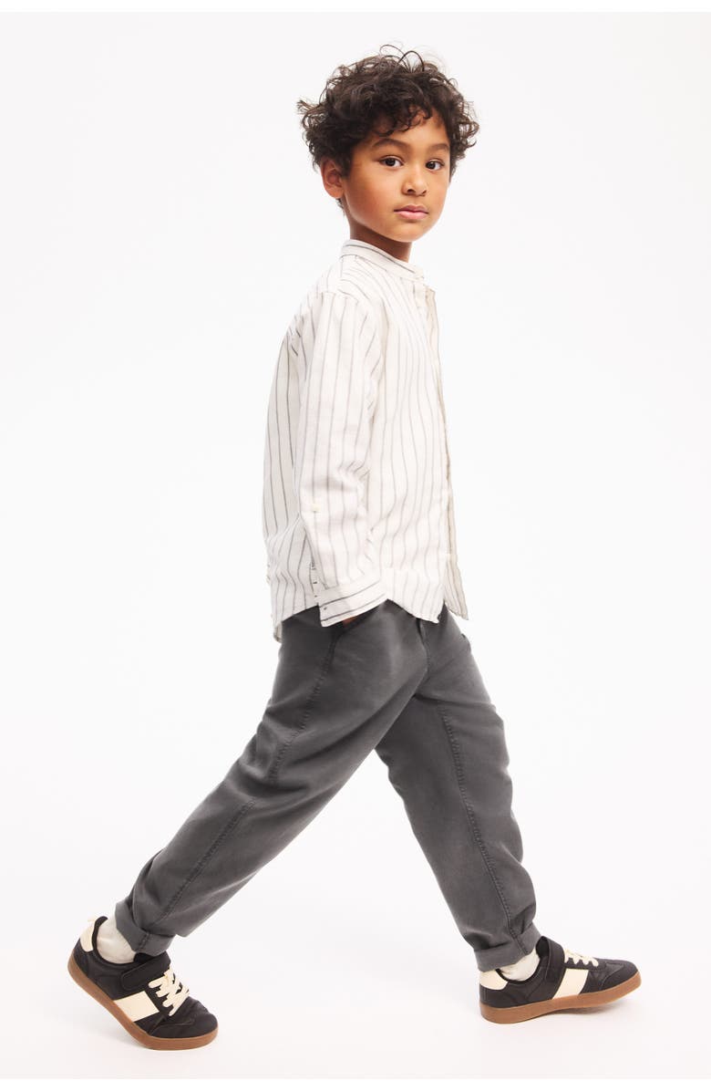 H&M Lyocell-blend Chinos, Alternate, color, Dark Gray