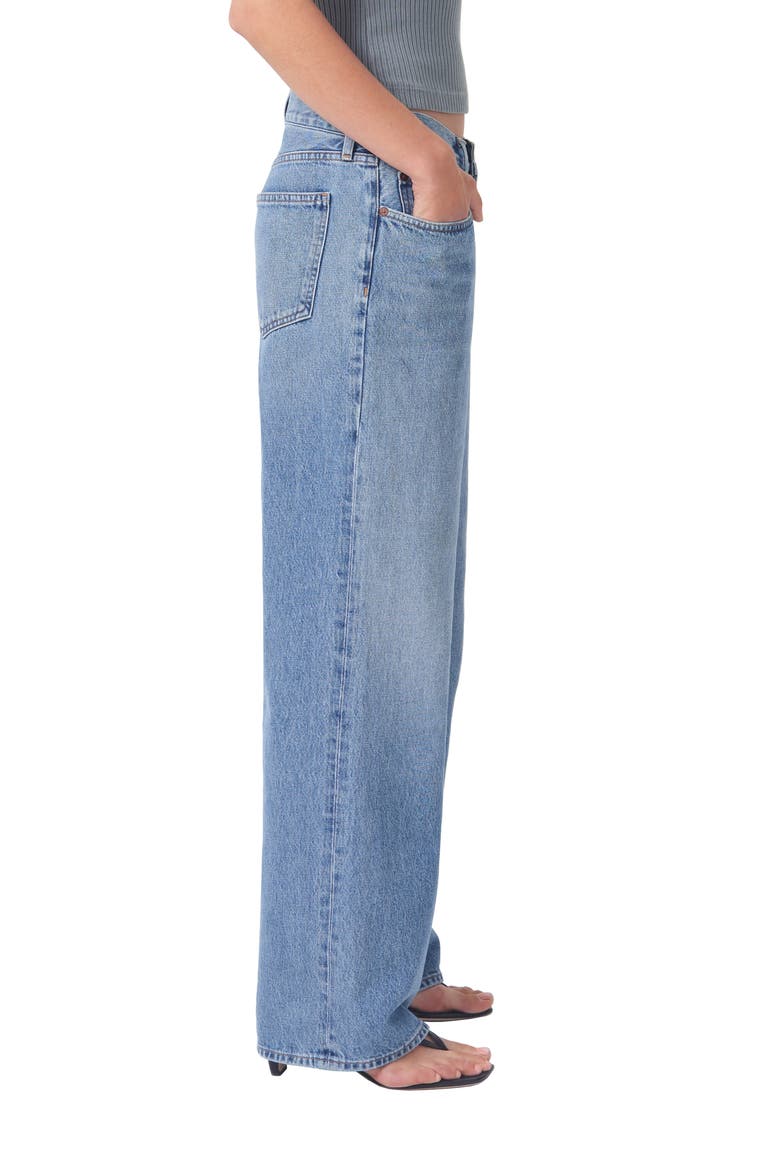 Fusion Low Rise Loose Straight Leg Organic Cotton Jeans, Alternate, color, RENOUNCE