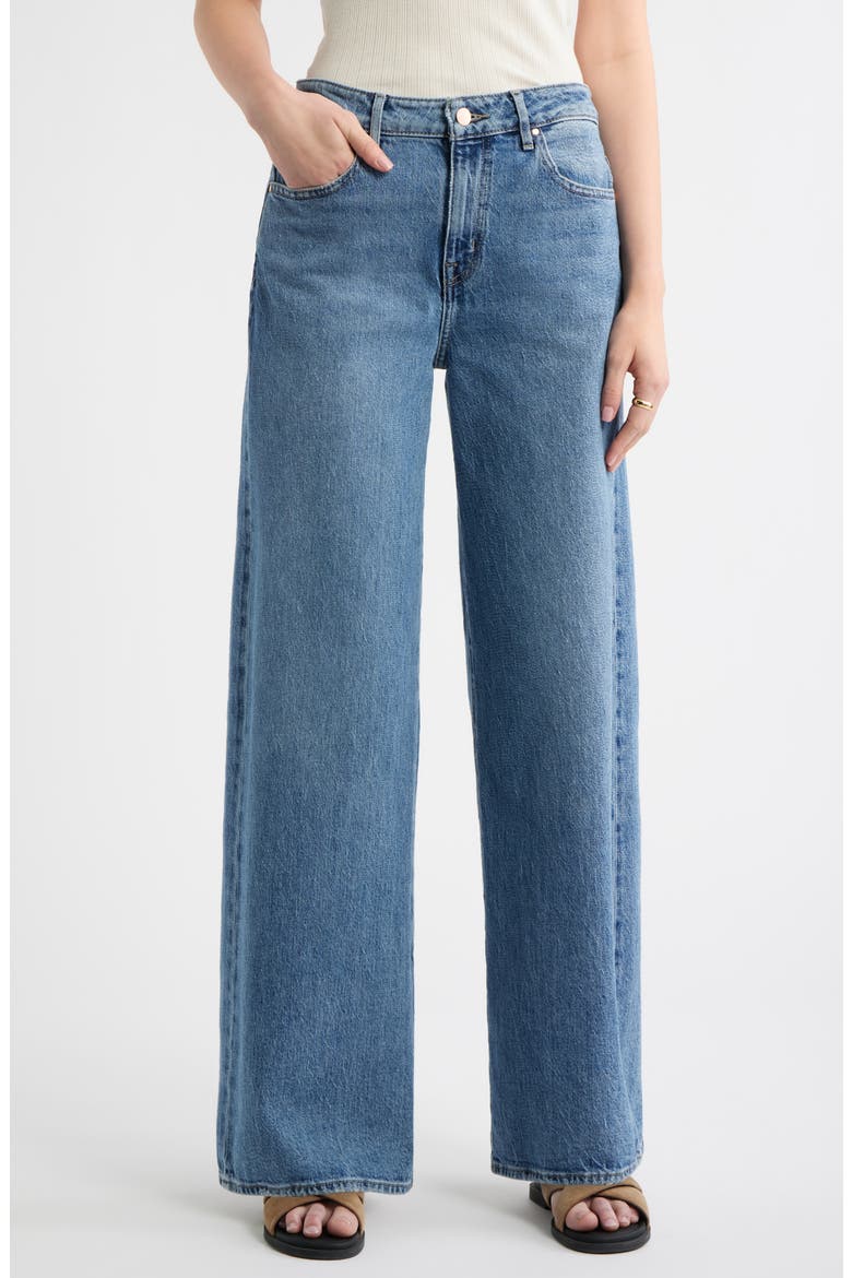 High Waist Wide Leg Jeans, Main, color, MEDIUM WASH