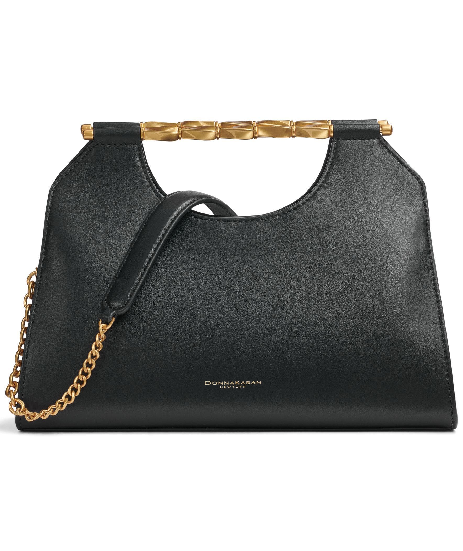 Donna Karan New York Commack Clutch, Main, color, Black/Gold