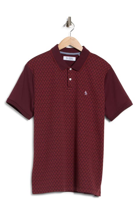 Wavy Jacquard Front Polo