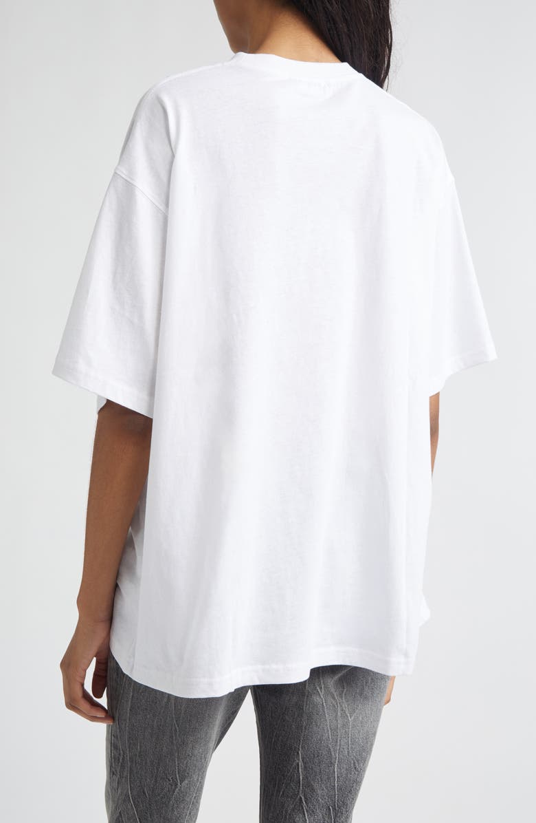 Acne Studios Edra Ornament Winter Graphic T-Shirt, Alternate, color, Optic White