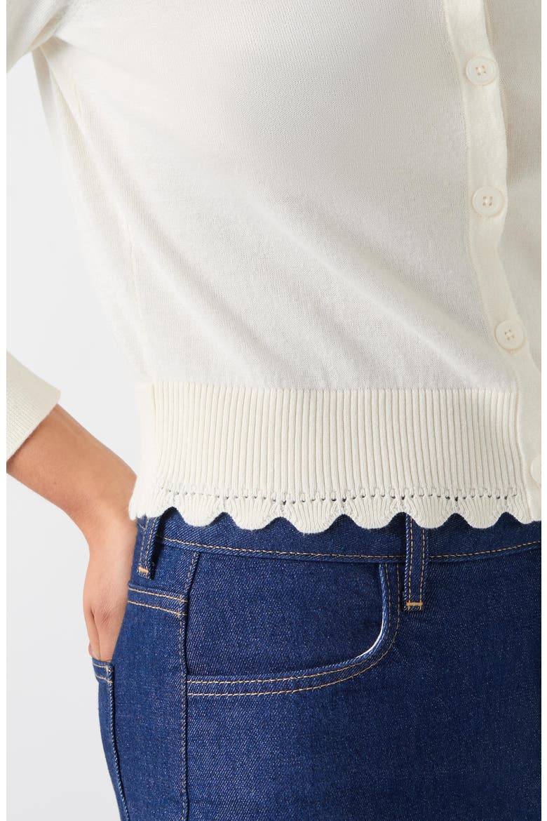 Vanessa Crewneck Cardigan, Alternate, color, IVORY