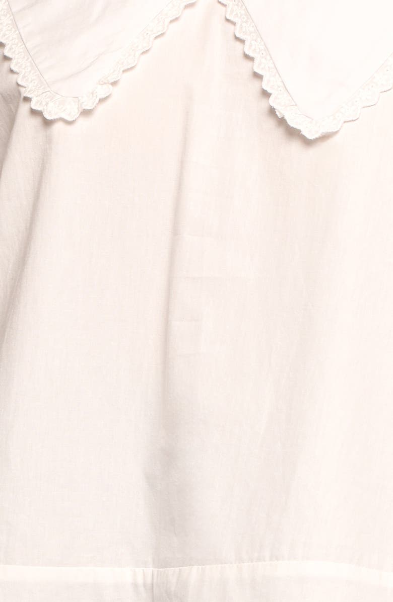 Petal & Pup Kenna Collared Cotton Poplin Top, Alternate, color, White