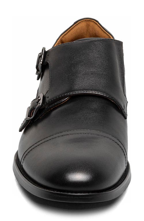 Florsheim Ruvo Monk Shoe In Black Smooth