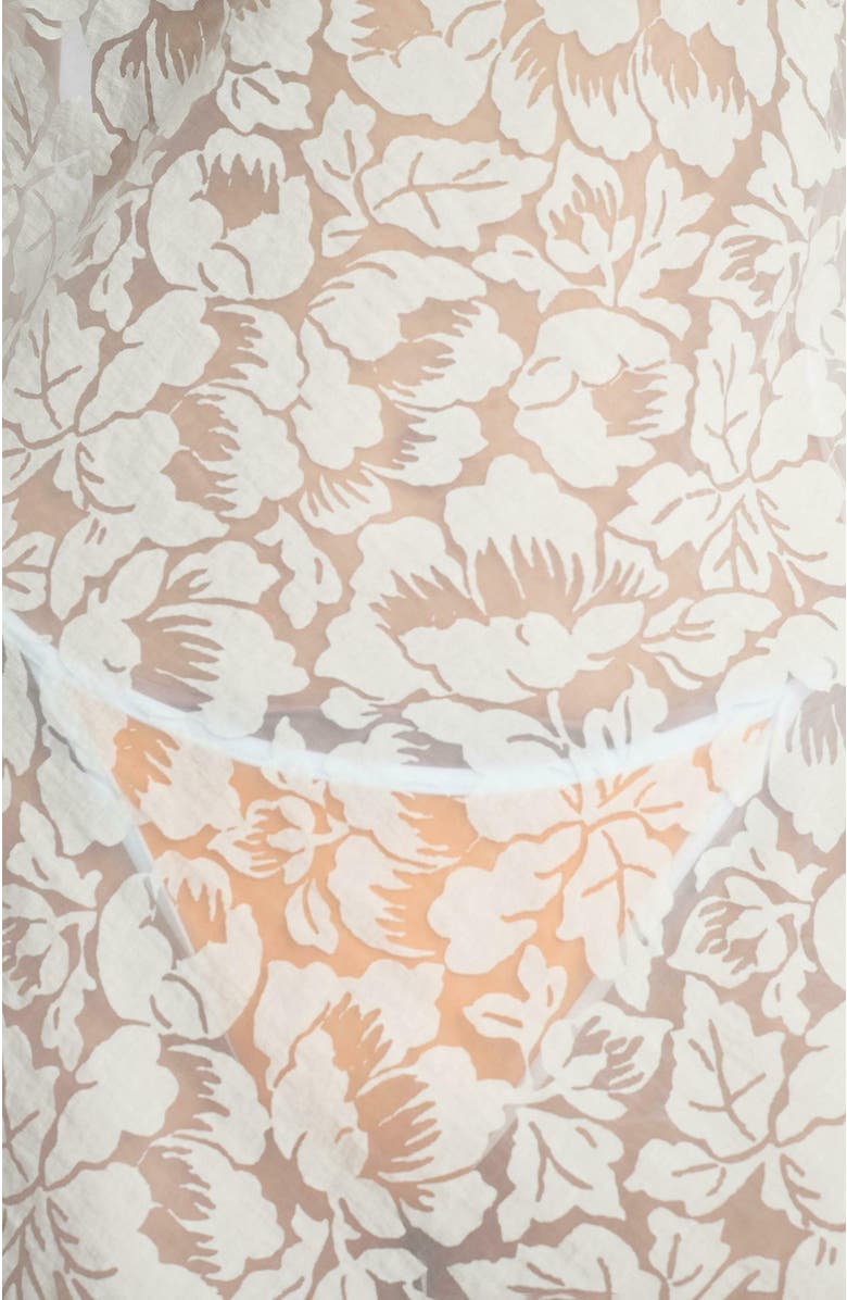 Onia Burnout Cowl Mini Dress, Alternate, color, White