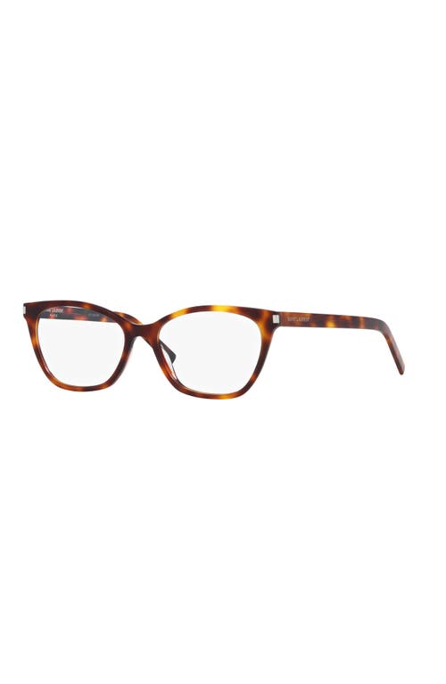 Saint Laurent 54mm Cat Eye Optical Glasses In Multi