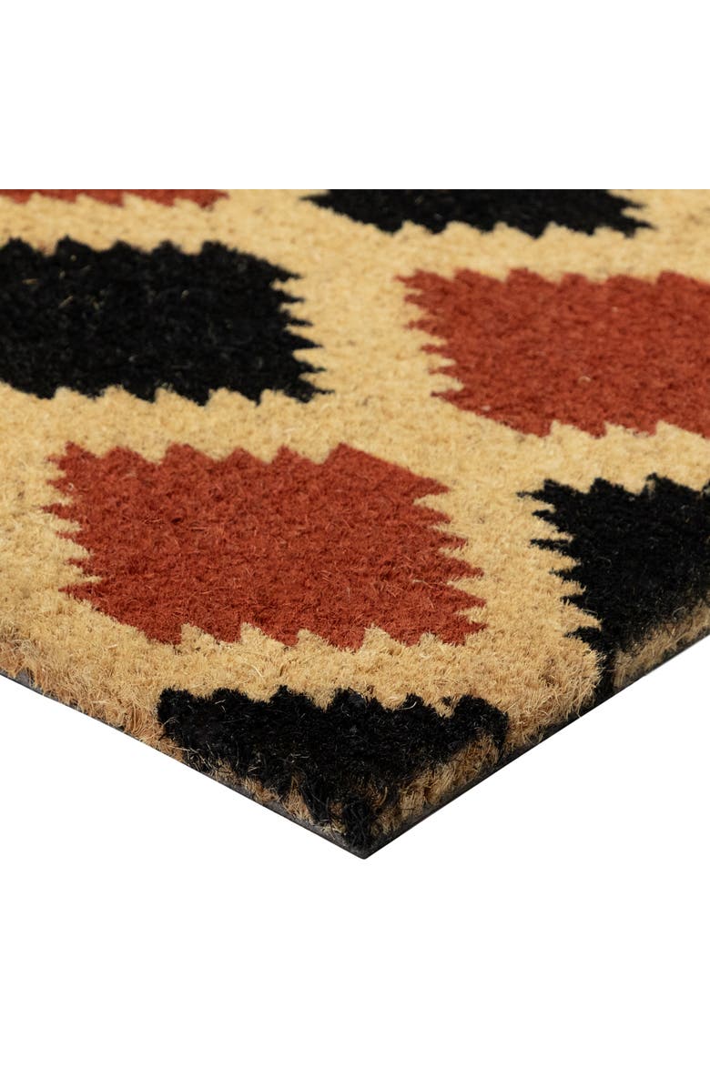 Northlight Diamond Pattern with Cream Accent Autumn Doormat 18" x 30", Alternate, color, Orange