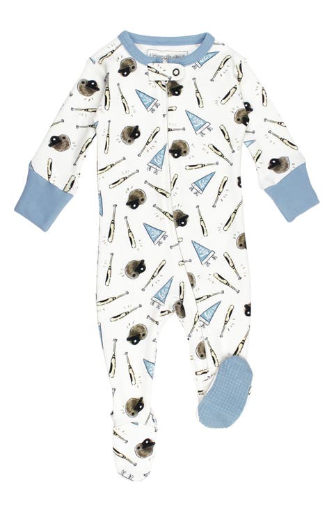 Print Fitted One-Piece Organic Cotton Footie Pajamas (Baby)