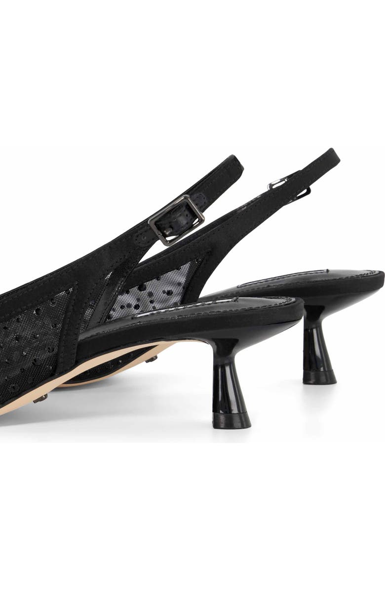 Dune London Ciana Slingback Pointed Toe Kitten Heel Pump, Alternate, color, Black
