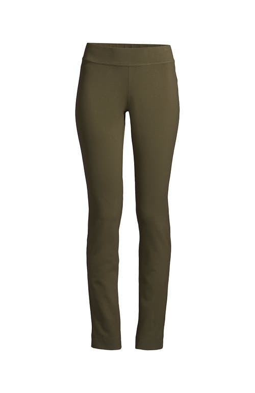 Lands' End Starfish Mid Rise Slim Leg Pants In Green