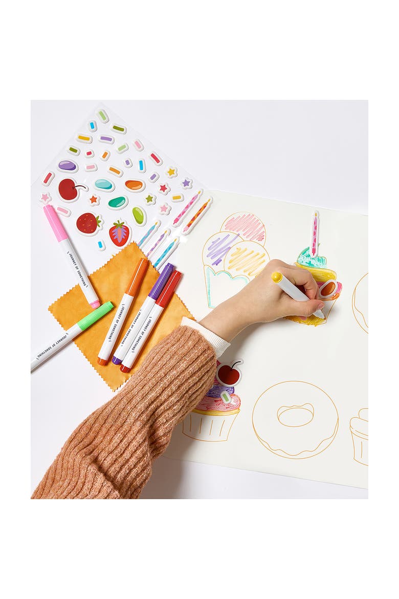 Wipeable Silicone Mat, Sweet As, Reusable Coloring Kit, Alternate, color, Multicolored
