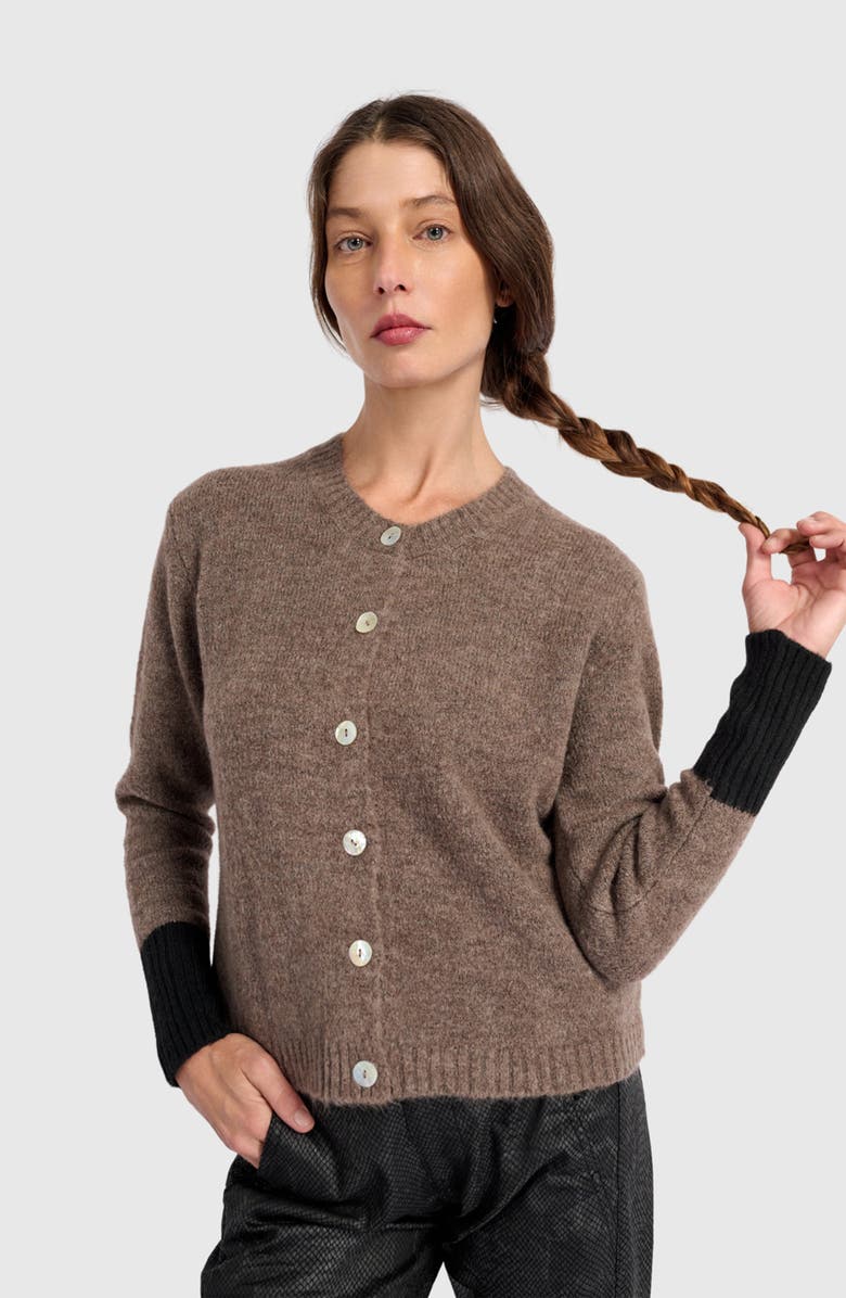 Alembika Blackbird Cardigan, Main, color, Hazelnut/Black
