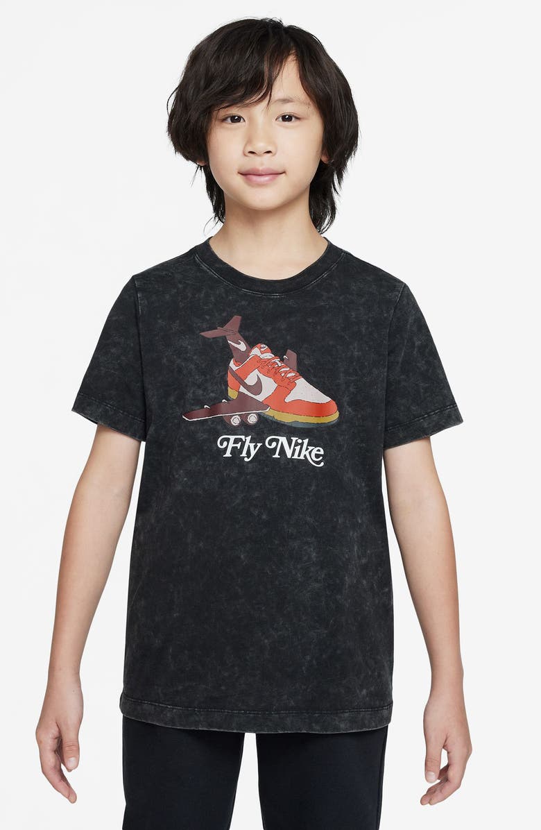 Nike Kids' Fly Dunk Graphic T-Shirt, Main, color, Black