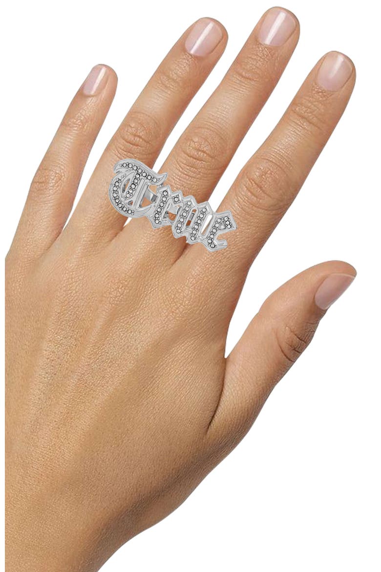 "True" statement ring, Alternate, color, GOLDTONE