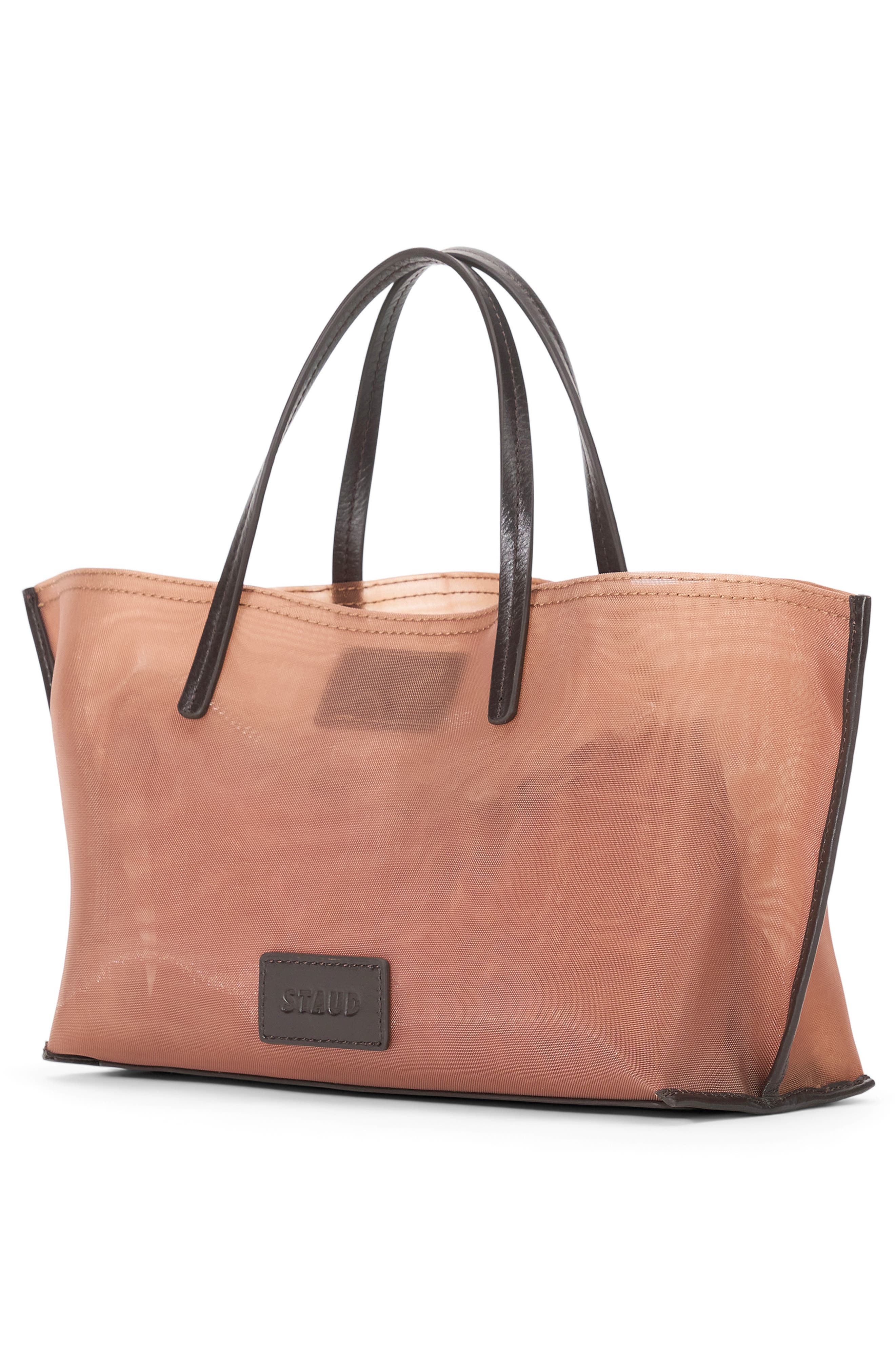 STAUD Mini Christos Mesh Tote, Alternate, color, Camel