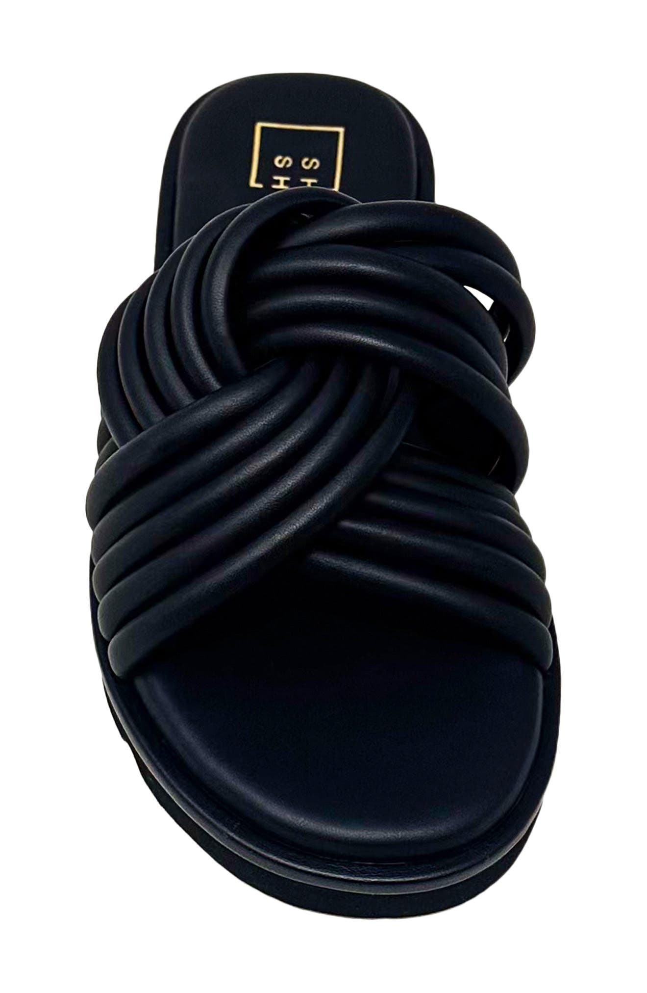 SHUSHOP Cairo Slide Sandal, Alternate, color, Black