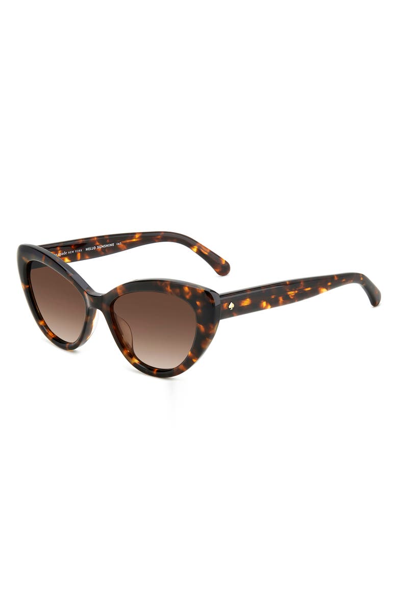 Kate Spade New York marlah's 53mm gradient cat eye sunglasses, Alternate, color, Havana/ Brown Gradient