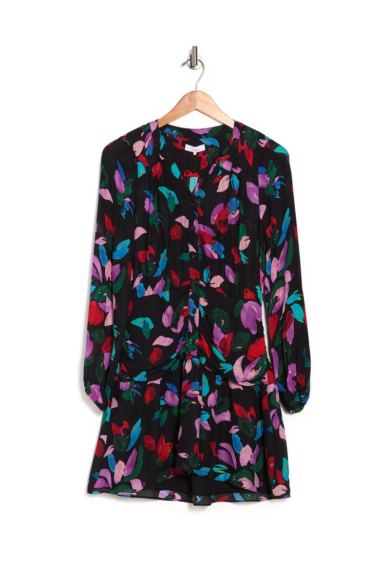 Parker Zee Silk Blend Pleated Dress, Alternate, color, 