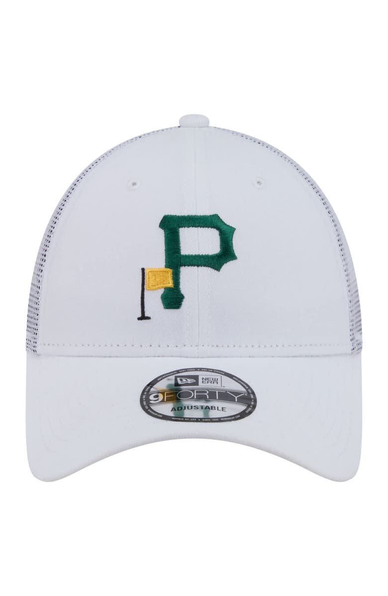 New Era Men's New Era  White Pittsburgh Pirates Flag 9FORTY Trucker Adjustable Hat, Alternate, color, White