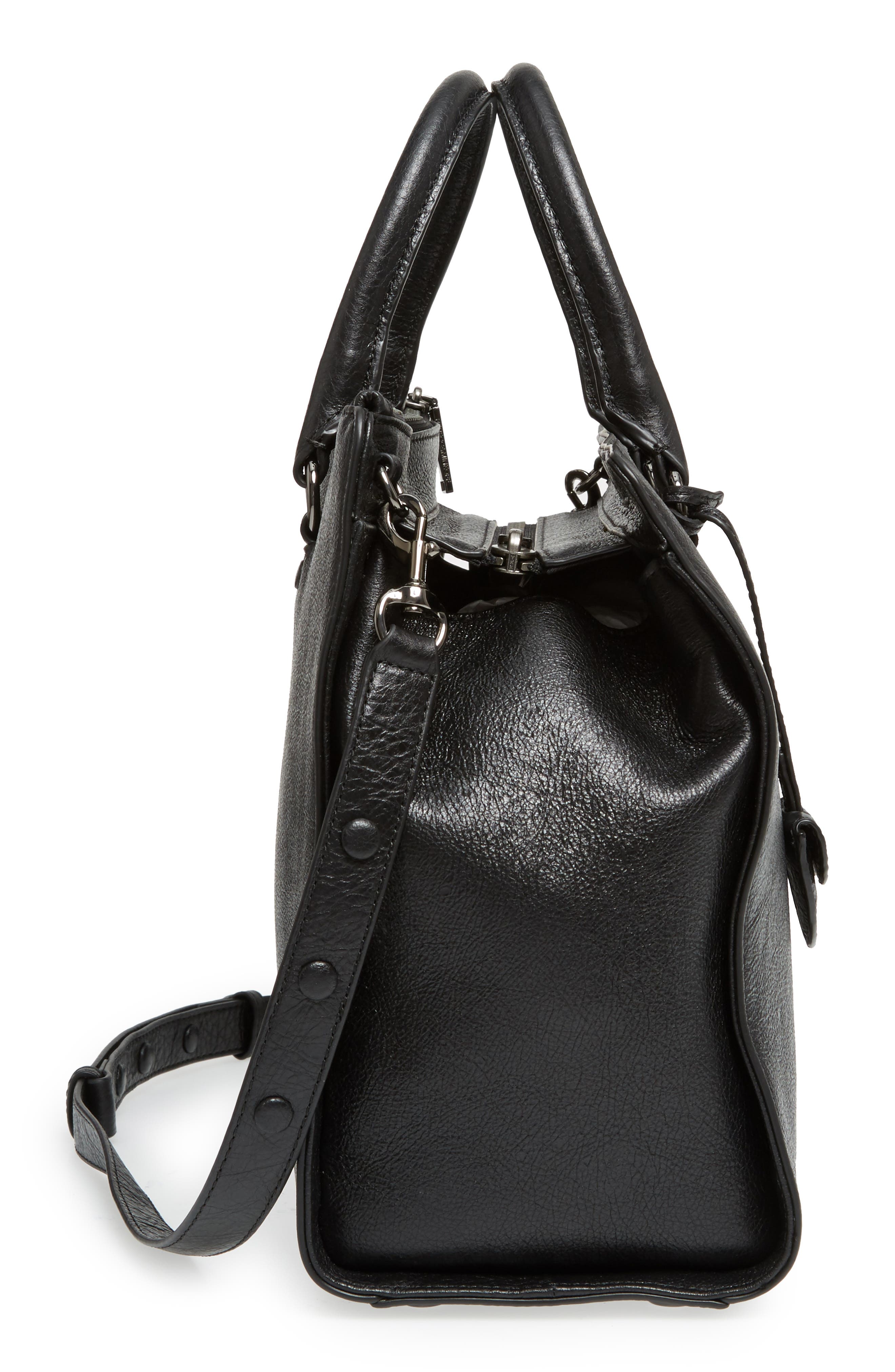 Rebecca Minkoff Large Jamie Metallic Leather Satchel, Alternate, color, 