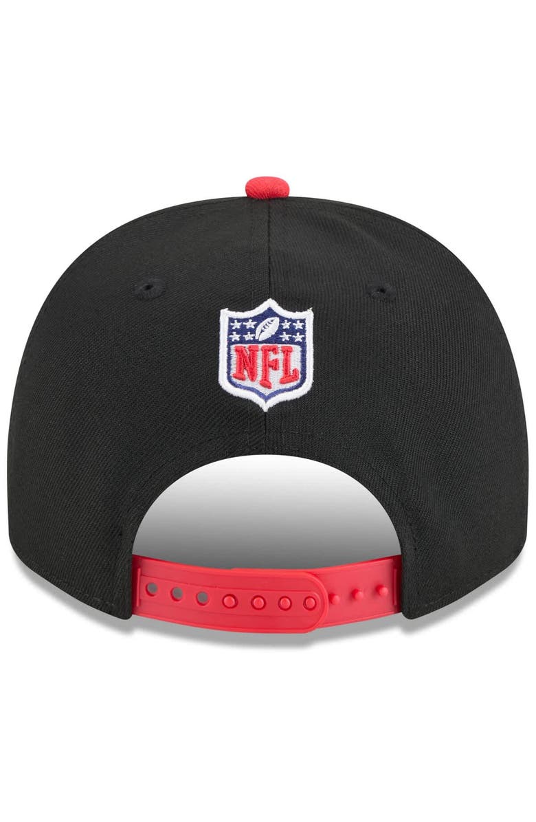 New Era Men's New Era Black/Red Houston Texans 2025 NFL Draft A-Frame 9FIFTY Snapback Hat, Alternate, color, Black