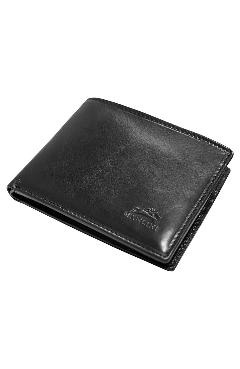 Mancini Boulder Left Wing RFID Billfold Wallet, Alternate, color, Black