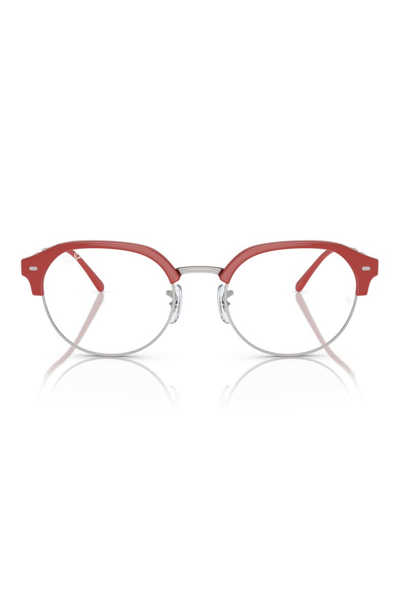 0RX7229 53mm Irregular Optical Glasses, Main, color, SILVER