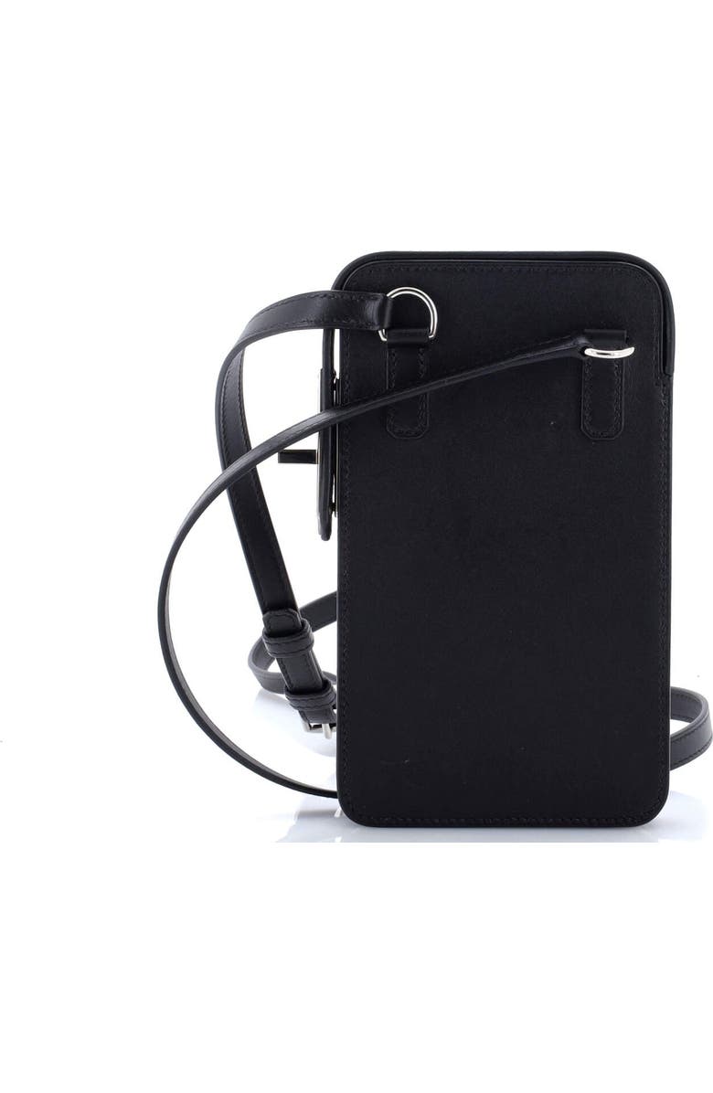 Pre-Owned Hermes Hac a Box Phone Case Tadelakt, Alternate, color, Noir