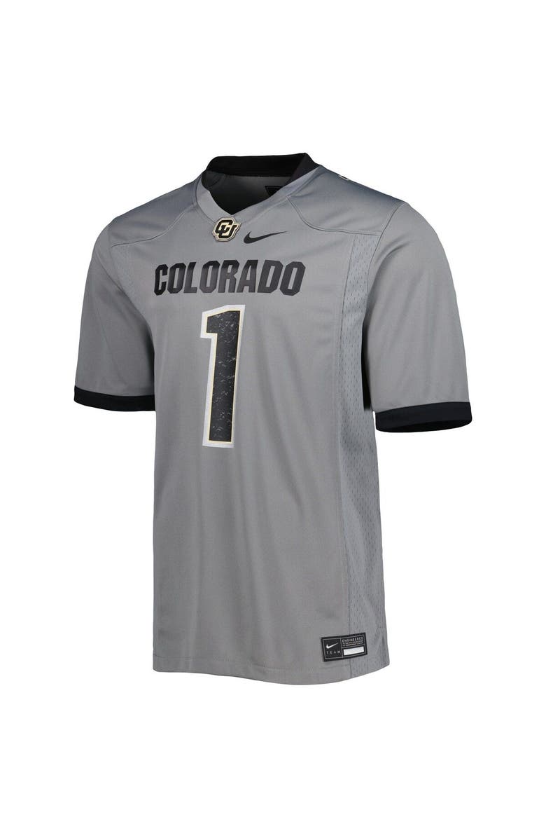 Nike Men's Nike Silver Colorado Buffaloes #1 Untouchable Replica Football Jersey, Alternate, color, 