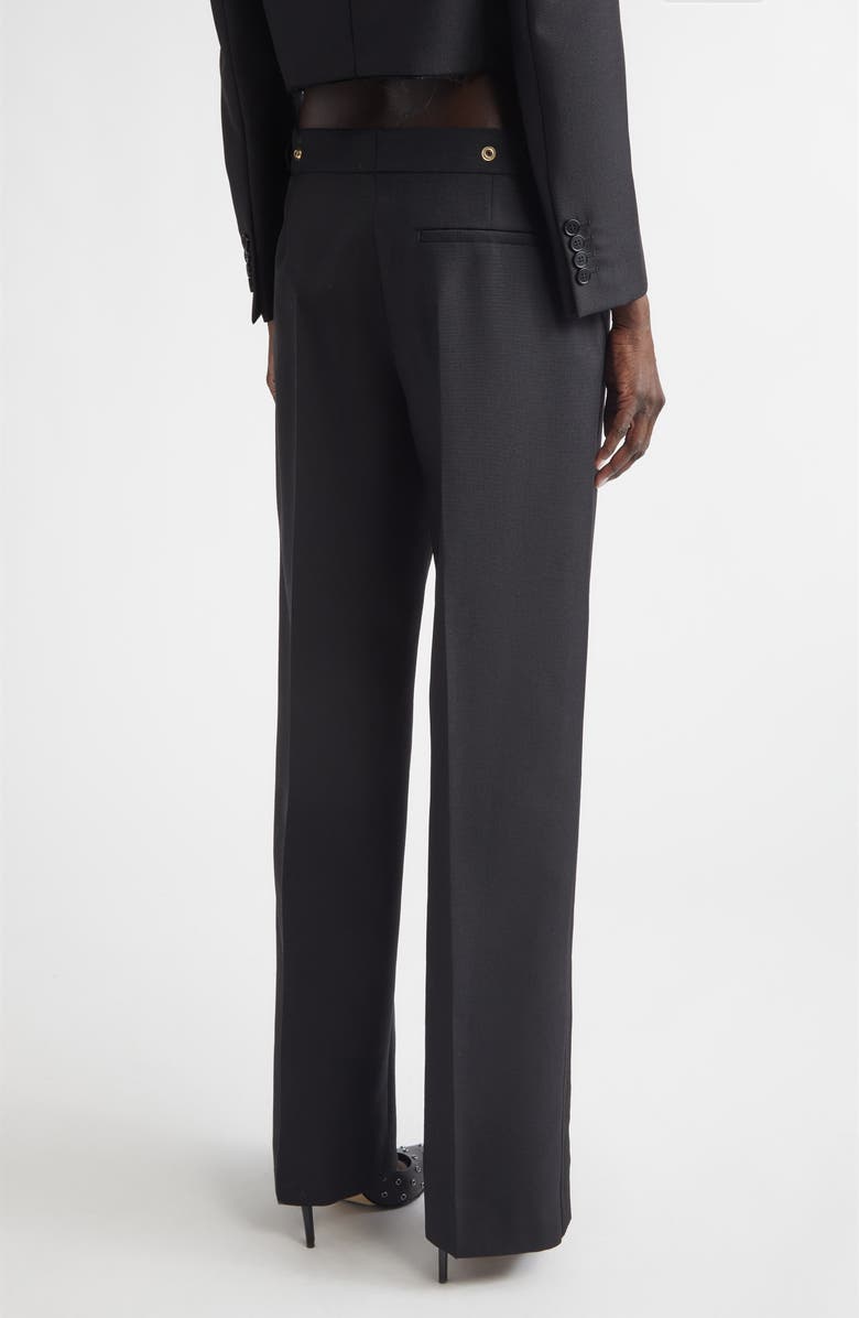 McQueen Straight Leg Wool & Mohair Trousers, Alternate, color, Black