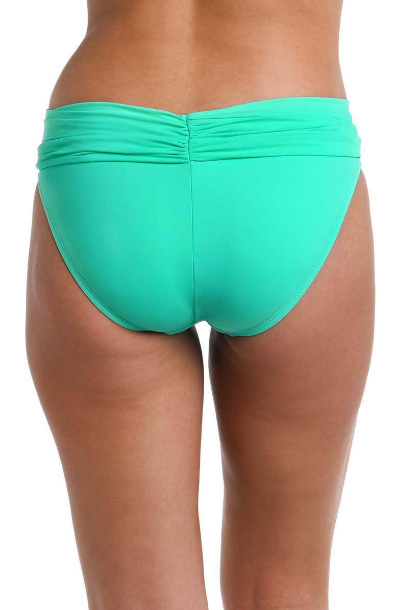 La Blanca Island Goddess Hipster Bikini Bottoms, Alternate, color, Seafoam