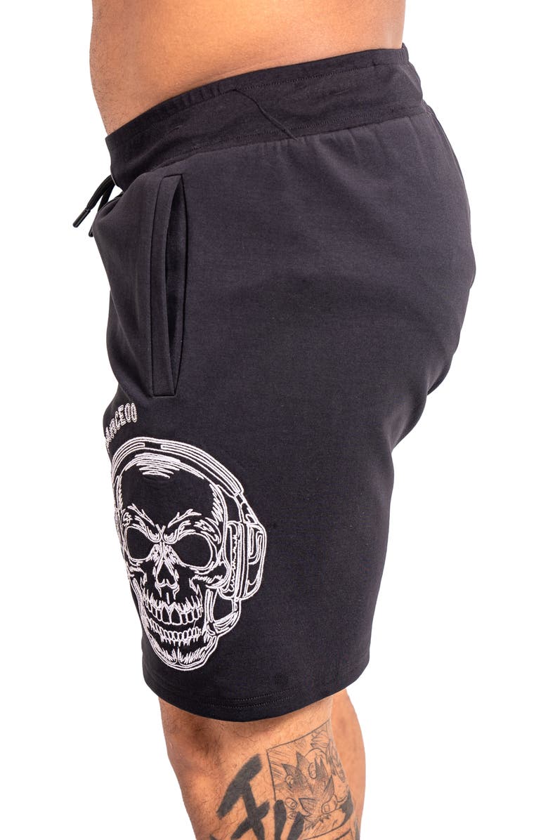 Maceoo Skull 80 Drawstring Shorts, Alternate, color, Black