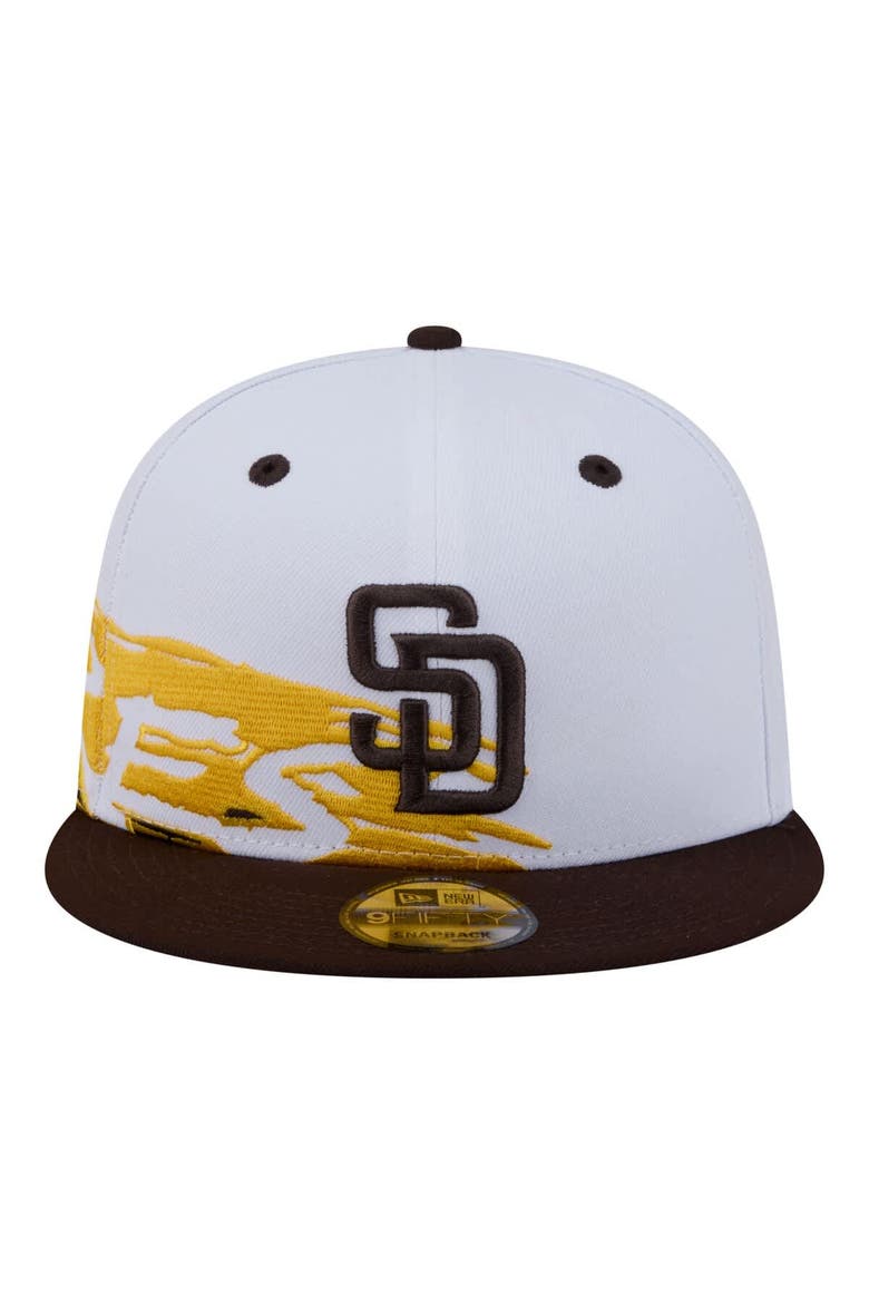 Men's New Era White/Brown San Diego Padres 9FIFTY Snapback Hat, Alternate, color, White