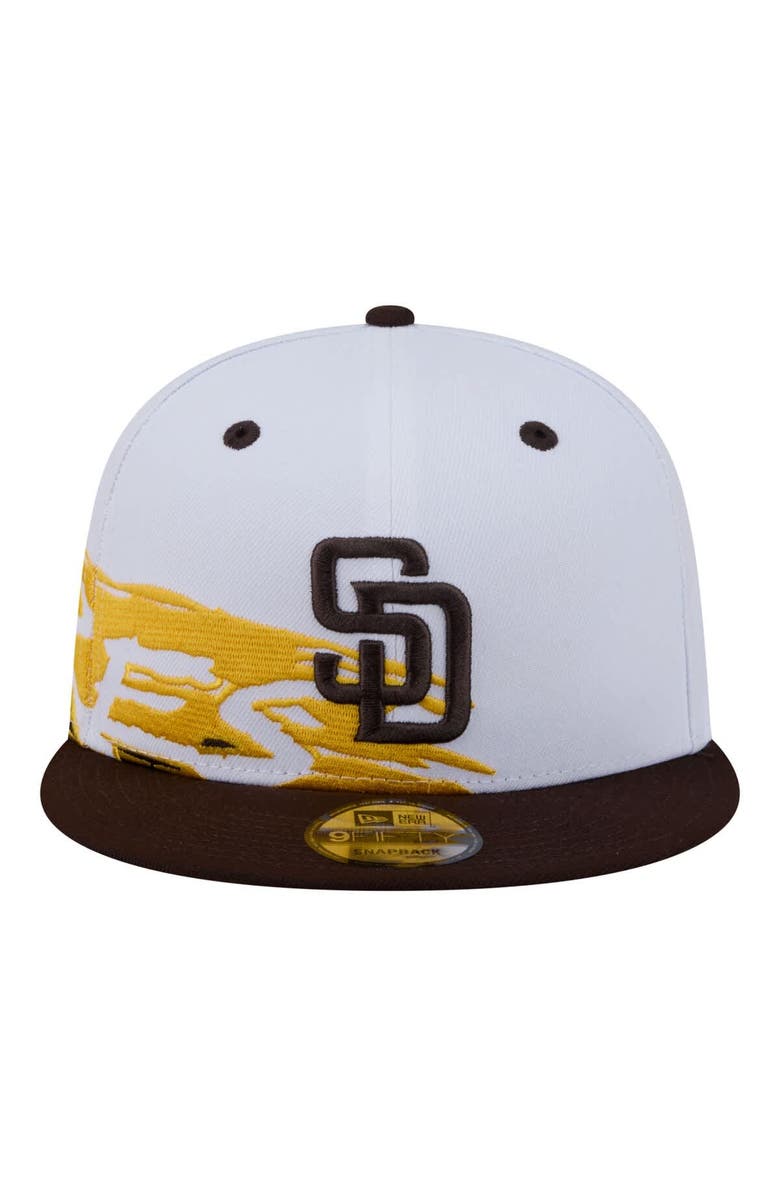 New Era Men's New Era White/Brown San Diego Padres 9FIFTY Snapback Hat, Alternate, color, White