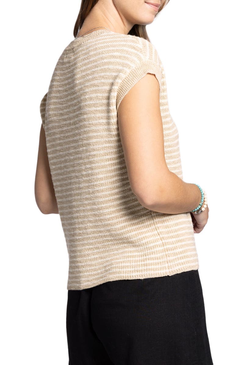 Thread & Supply Andie Short Sleeve Sweater, Alternate, color, Beige Ivory
