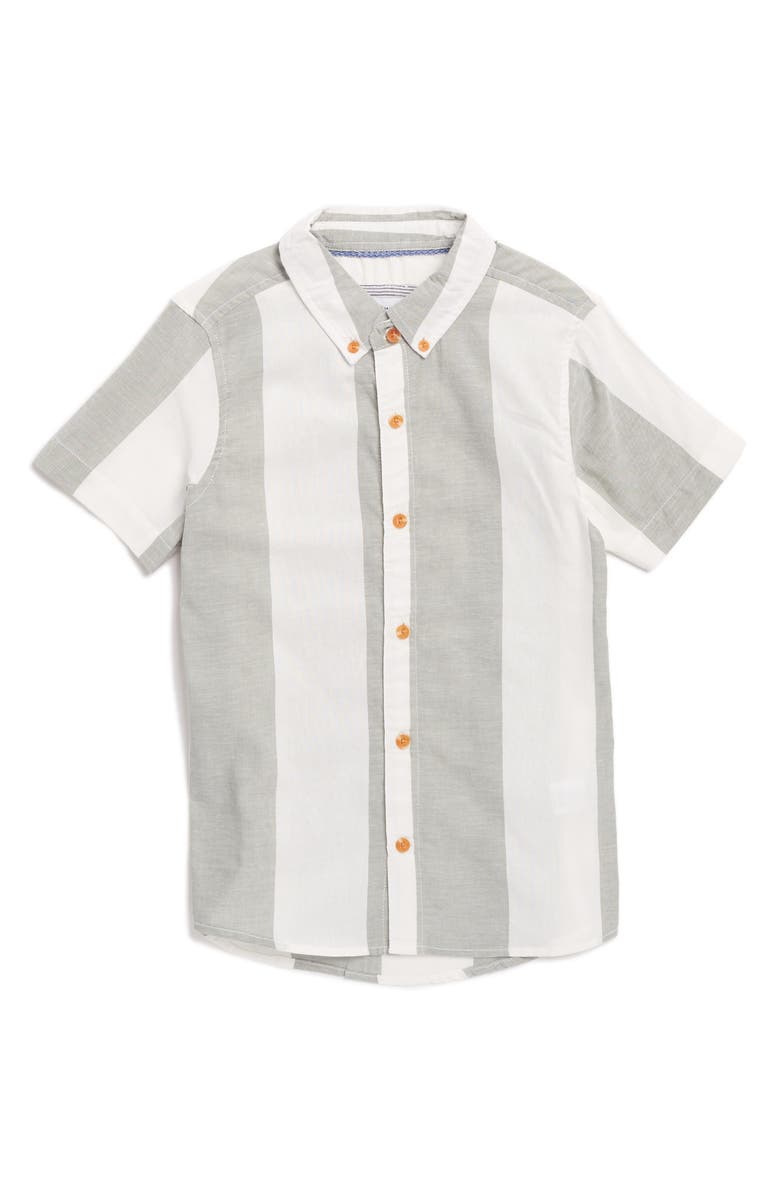 Sovereign Code Kids' Yarn Dye Oxford Stripe Button-Up Shirt, Main, color, 