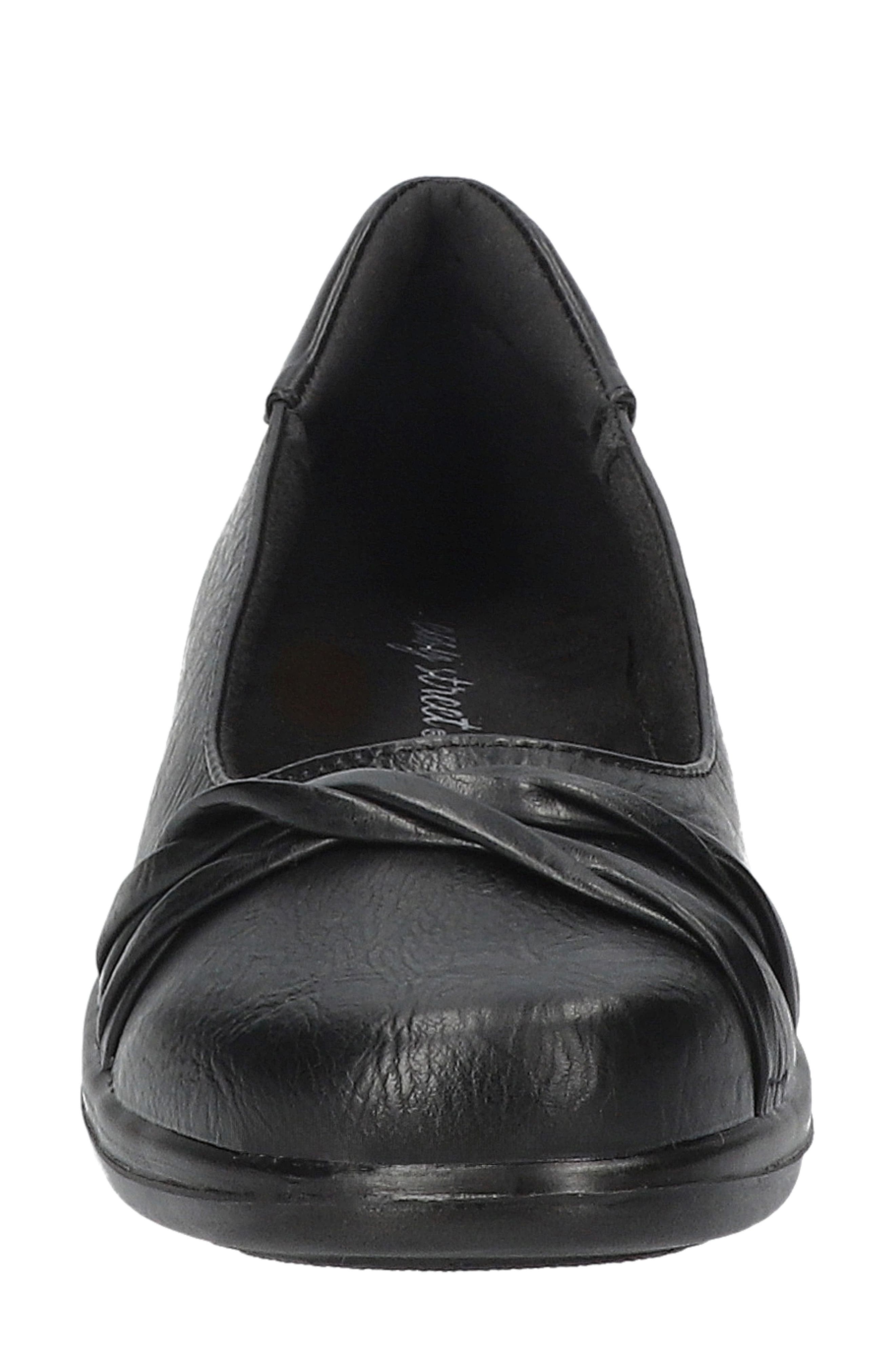 Paulie Faux Leather Flat, Alternate, color, BLACK