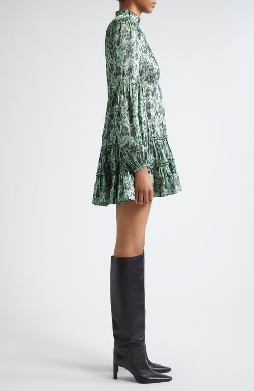 Cinq À Sept Bessie Floral Print Long Sleeve Minidress